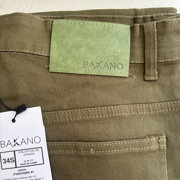 BAKANO NWT Men's Skinny Slim Fit Stretch Pants Size 34 - Picture 8 of 10